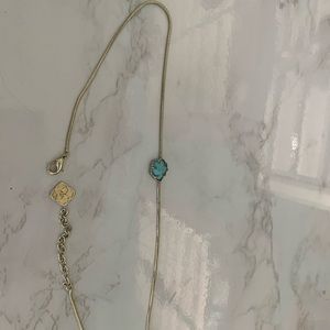 KENDRA SCOTT BLUE AND GOLD NECKLACE